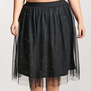 Forever 21 Studded Mesh Skirt
